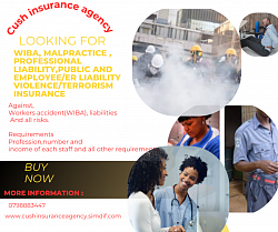 WIBA, professional indemnity, employee liability,violence, terrorism, malpractice Insurance